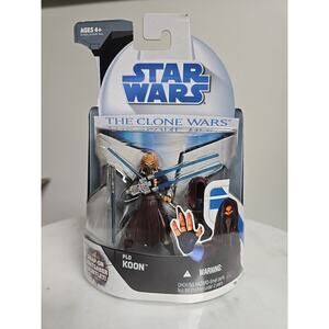 Hasbro STAR WARS PLO KOON THE CLONE WARS 2008 #14 3.75" ACTION FIGURE Lightsaber